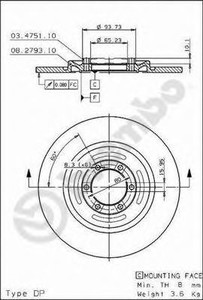 Фото Гальмівний диск AP Automotive Prod 34065