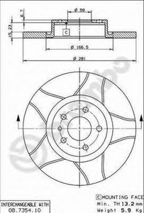 Фото Гальмівний диск AP Automotive Prod X 15368