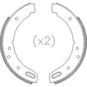 Фото Комплект гальмівних колодок стояночної гальмівної системи WOKING Z4604.01