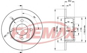 Фото Гальмівний диск FREMAX BD 4010