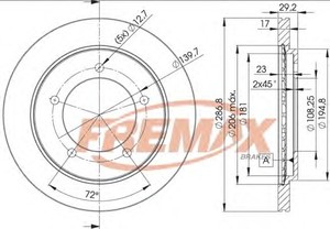 Фото Гальмівний диск FREMAX BD-2863