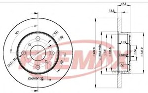 Фото Гальмівний диск FREMAX BD 1216