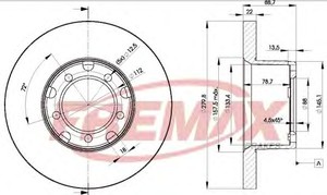 Фото Гальмівний диск FREMAX BD 4281