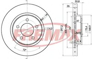 Фото Гальмівний диск FREMAX BD-5386