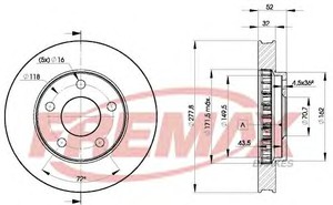 Фото Гальмівний диск FREMAX BD9057