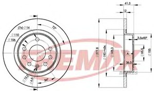 Фото Гальмівний диск FREMAX BD9115