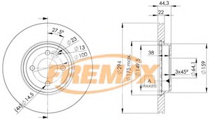 Фото Гальмівний диск FREMAX BD-2892