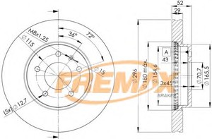 Фото Гальмівний диск FREMAX BD-9048