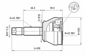 Фото Шрус зовнішній STATIM C.329