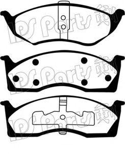 Фото Комплект гальмівних колодок, дискове гальмо IPS Parts IBD-1099