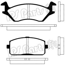 Фото Комплект гальмівних колодок, дискове гальмо IPS Parts IBD1202