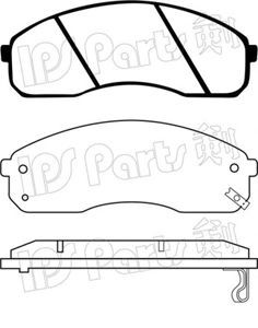 Фото Комплект гальмівних колодок, дискове гальмо IPS Parts IBD1K05