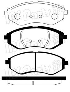 Фото Комплект гальмівних колодок, дискове гальмо IPS Parts IBD1W07