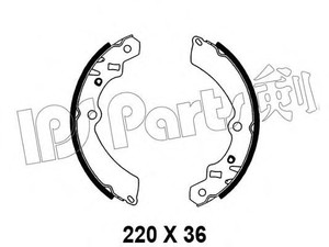 Фото Комплект гальмівних колодок IPS Parts IBL4812