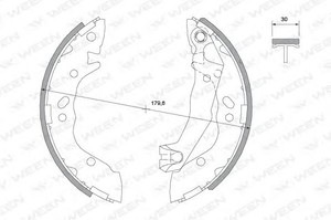 Фото Комплект гальмівних колодок WEEN 1522031