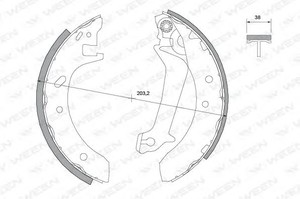 Фото Комплект гальмівних колодок WEEN 152-2042