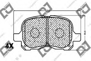 Фото Комплект гальмівних колодок, дискове гальмо DJ PARTS BP1065