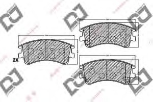 Фото Комплект гальмівних колодок, дискове гальмо DJ PARTS BP1156