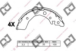 Фото Комплект гальмівних колодок DJ PARTS BS1329