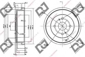 Фото Гальмівний барабан DJ PARTS BR1077