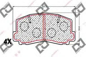 Фото Комплект гальмівних колодок, дискове гальмо DJ PARTS BP1784