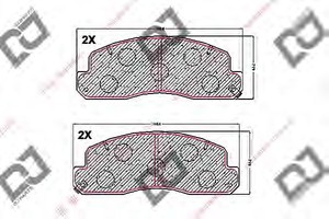 Фото Комплект гальмівних колодок, дискове гальмо DJ PARTS BP1576