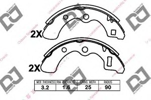 Фото Комплект гальмівних колодок DJ PARTS BS1326