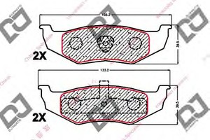 Фото Комплект гальмівних колодок, дискове гальмо DJ PARTS BP1921