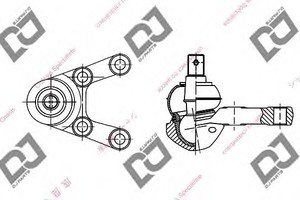 Фото Несущий / направляющий шарнир DJ PARTS DB1040