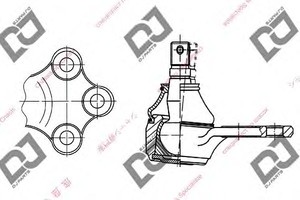 Фото Несущий / направляющий шарнир DJ PARTS DB1250