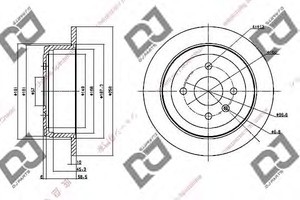 Фото Гальмівний диск DJ PARTS BD1086