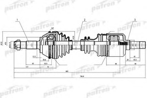 Фото Привідний вал Patron PDS0160