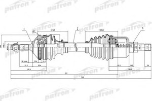 Фото Привідний вал Patron PDS0389