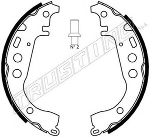 Фото Комплект гальмівних колодок TRUSTING 7405