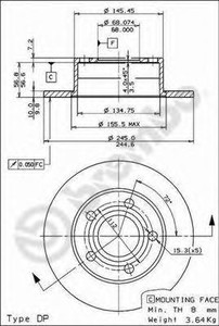 Фото Гальмівний диск AP Automotive Prod 14475 V