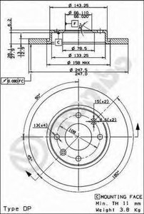 Фото Гальмівний диск AP Automotive Prod 14721E