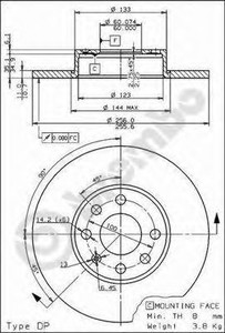 Фото Гальмівний диск AP Automotive Prod 15374