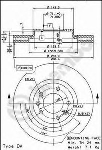 Фото Гальмівний диск AP Automotive Prod 27602