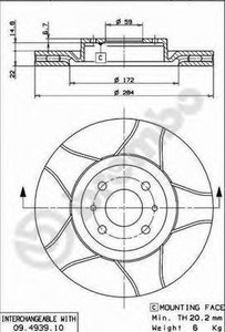 Фото Гальмівний диск AP Automotive Prod X24242