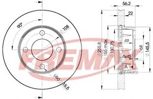 Фото Гальмівний диск FREMAX BD 4013