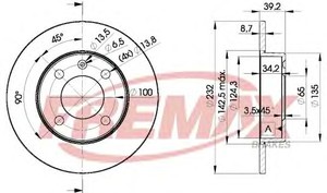 Фото Гальмівний диск FREMAX BD5608