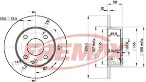 Фото Гальмівний диск FREMAX BD 7291