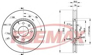 Фото Гальмівний диск FREMAX BD 7406