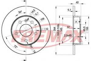 Фото Гальмівний диск FREMAX BD9110