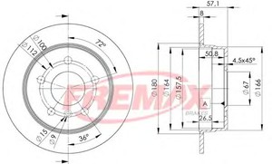 Фото Гальмівний диск FREMAX BD 0119