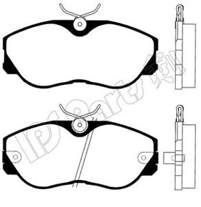 Фото Комплект гальмівних колодок, дискове гальмо IPS Parts IBD-1140