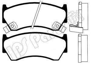 Фото Комплект гальмівних колодок, дискове гальмо IPS Parts IBD1191