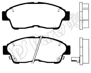 Фото Комплект гальмівних колодок, дискове гальмо IPS Parts IBD1261