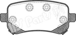 Фото Комплект гальмівних колодок, дискове гальмо IPS Parts IBR-1089