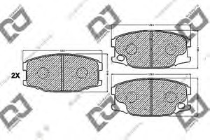 Фото Комплект гальмівних колодок, дискове гальмо DJ PARTS BP1060